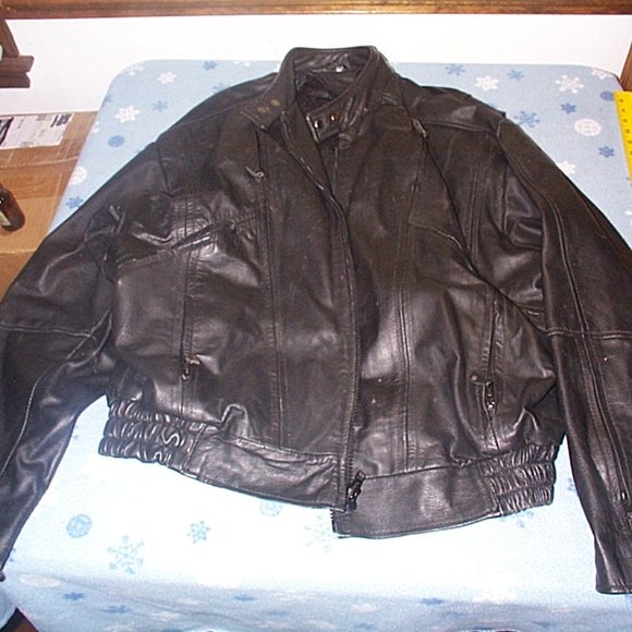 Leather Old Skool Cafe Racing Motorcycle Biker jacket - Picture 1 of 6